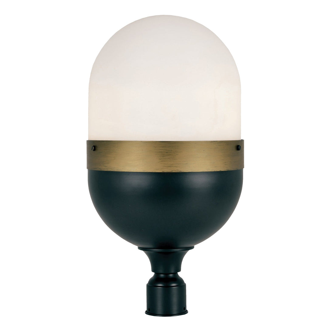 Crystorama Crystorama Brian Patrick Flynn Capsule 3 Light Matte Black + Textured Gold Outdoor Post