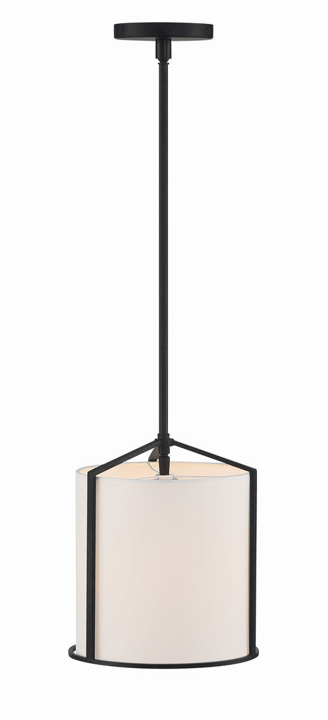 Carlyn 1 Light Black Mini Pendant Crystorama