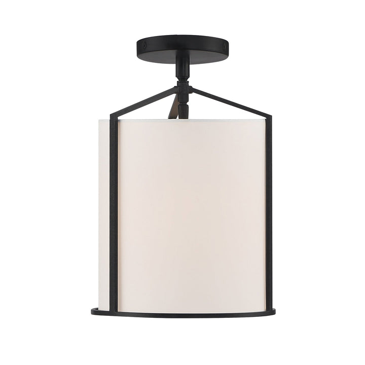 Crystorama Crystorama Carlyn 1 Light Black Semi Flush Mount