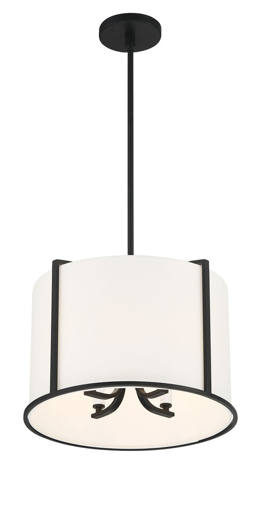 Carlyn 4 Light Black Mini Chandelier Crystorama