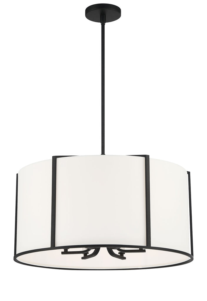 Carlyn 6 Light Black Chandelier Crystorama