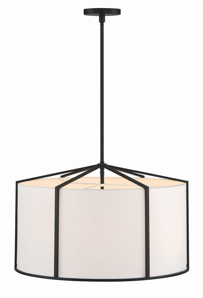 Carlyn 6 Light Black Chandelier Crystorama