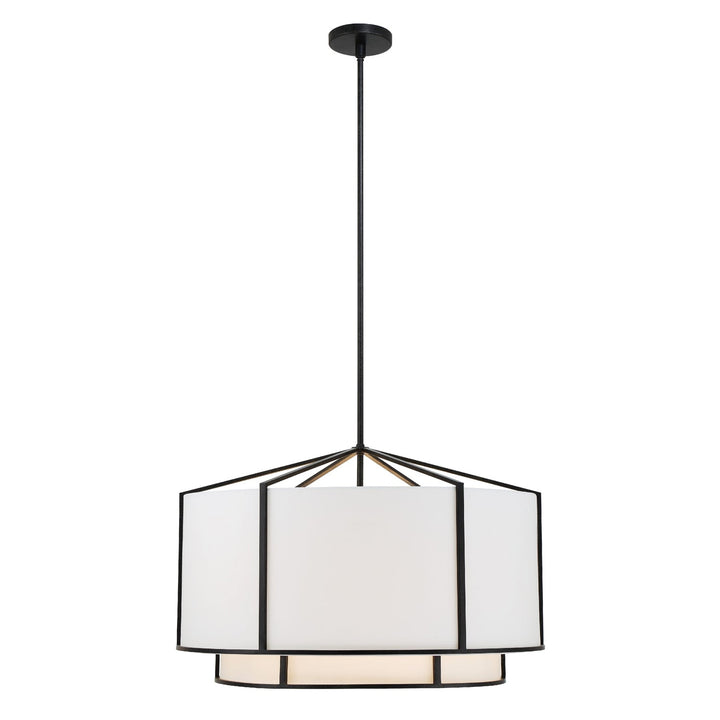 Carlyn 6 Light Black Chandelier Crystorama