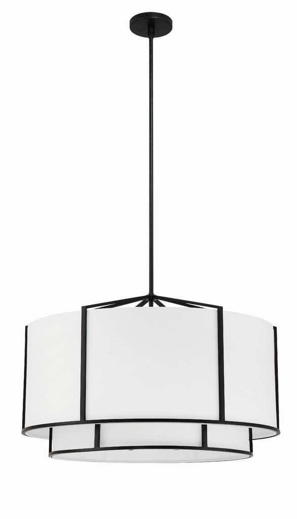 Carlyn 6 Light Black Chandelier Crystorama