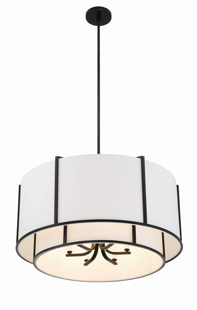 Carlyn 6 Light Black Chandelier Crystorama