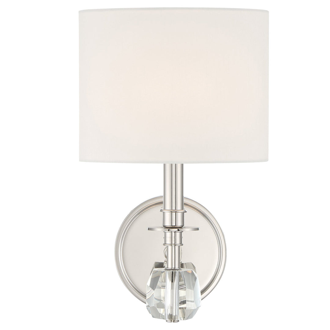 Chimes 1 Light Polished Nickel Sconce Crystorama