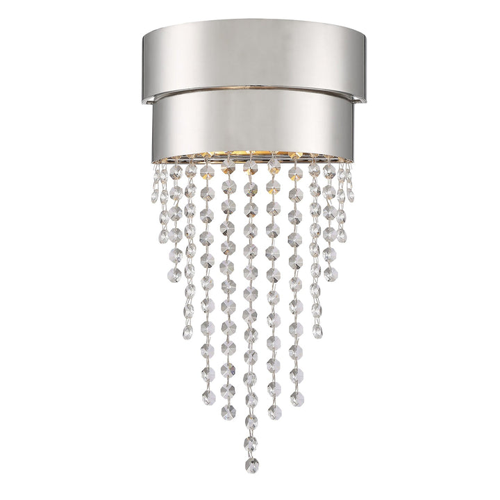 Clarksen 2 Light Polished Nickel Sconce Crystorama