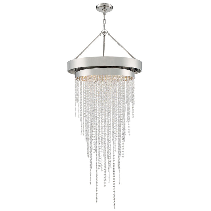 Clarksen 6 Light Polished Nickel Chandelier Crystorama