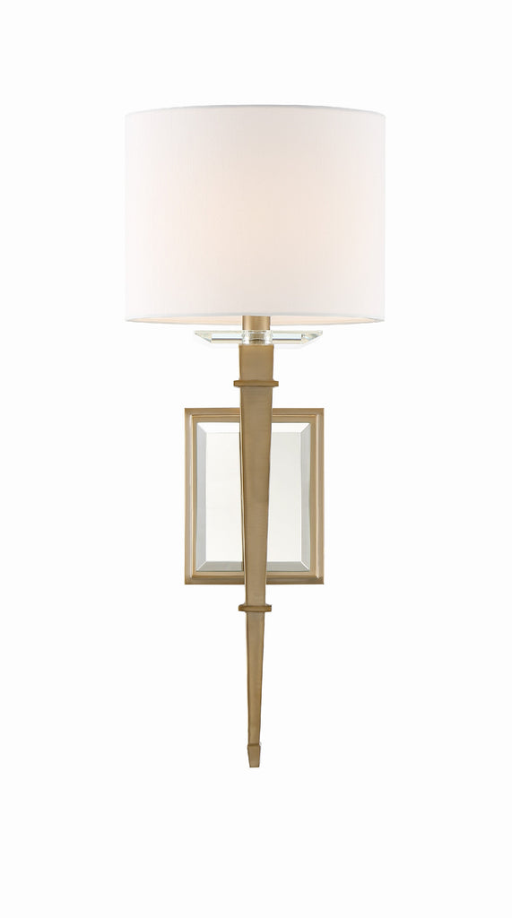 Clifton 1 Light Aged Brass Sconce Crystorama