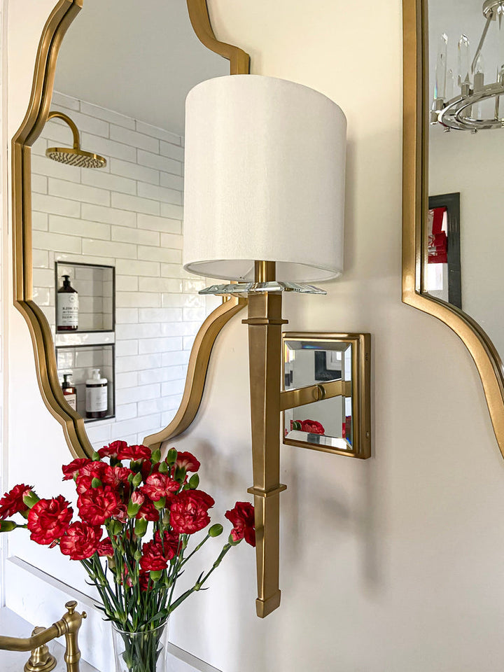 Clifton 1 Light Aged Brass Sconce Crystorama