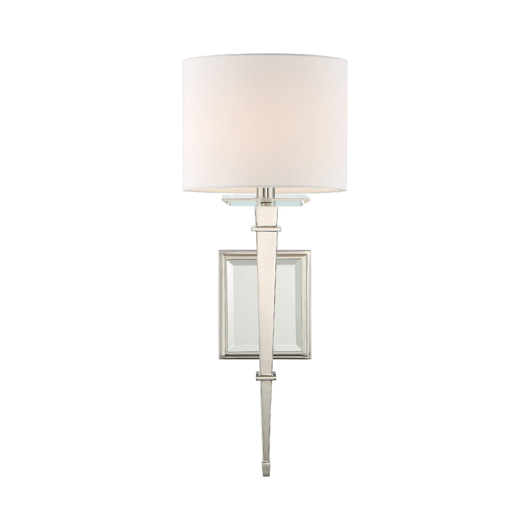 Clifton 1 Light Polished Nickel Sconce Crystorama