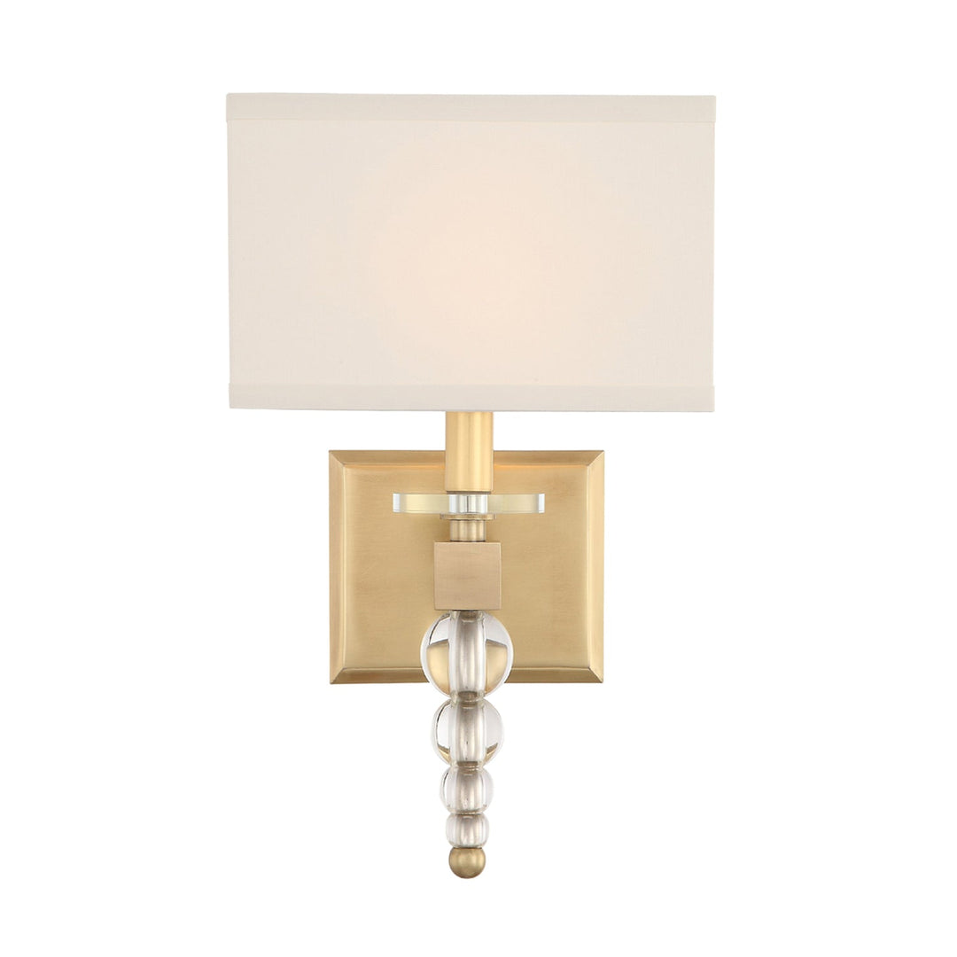 Clover 1 Light Aged Brass Sconce Crystorama