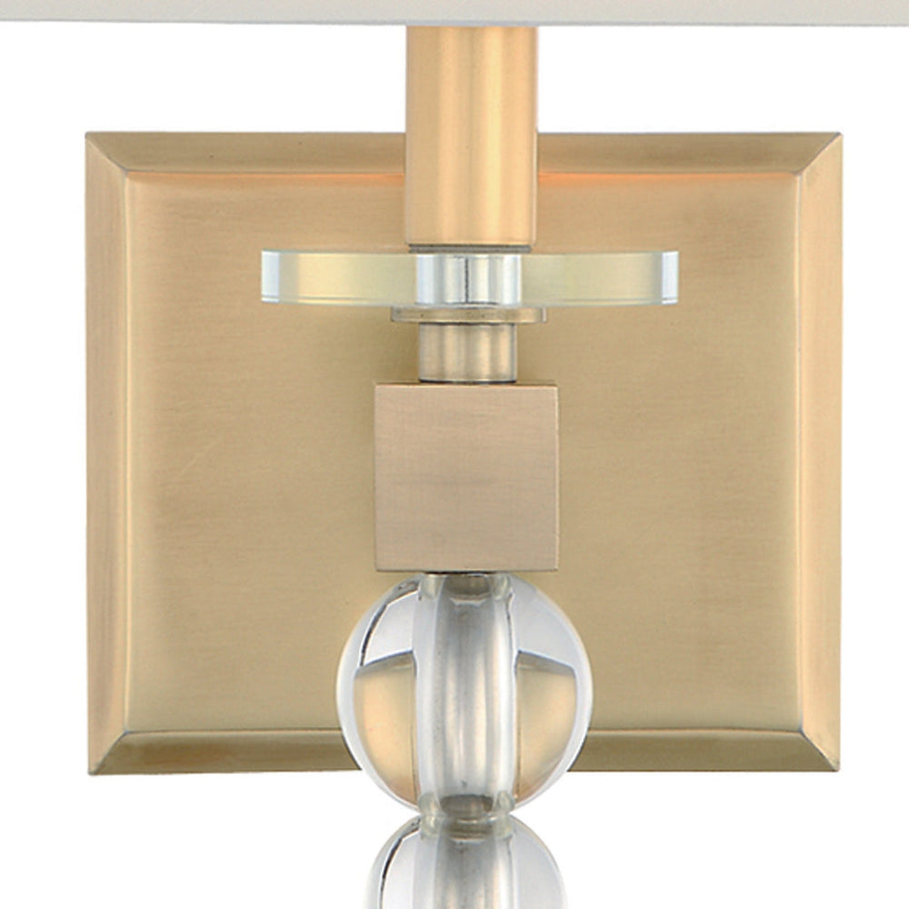 Clover 1 Light Aged Brass Sconce Crystorama