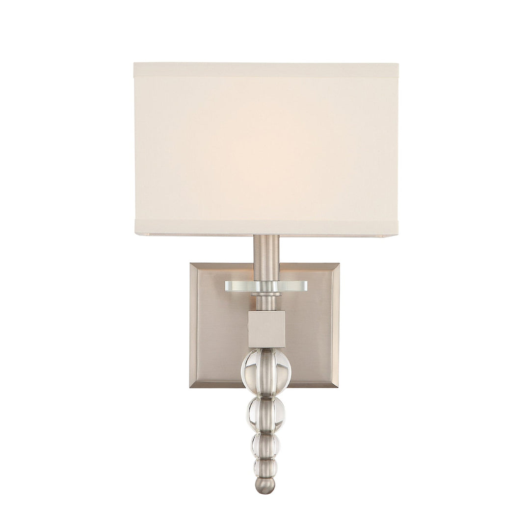 Clover 1 Light Brushed Nickel Sconce Crystorama