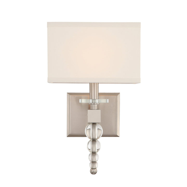 Clover 1 Light Brushed Nickel Sconce Crystorama