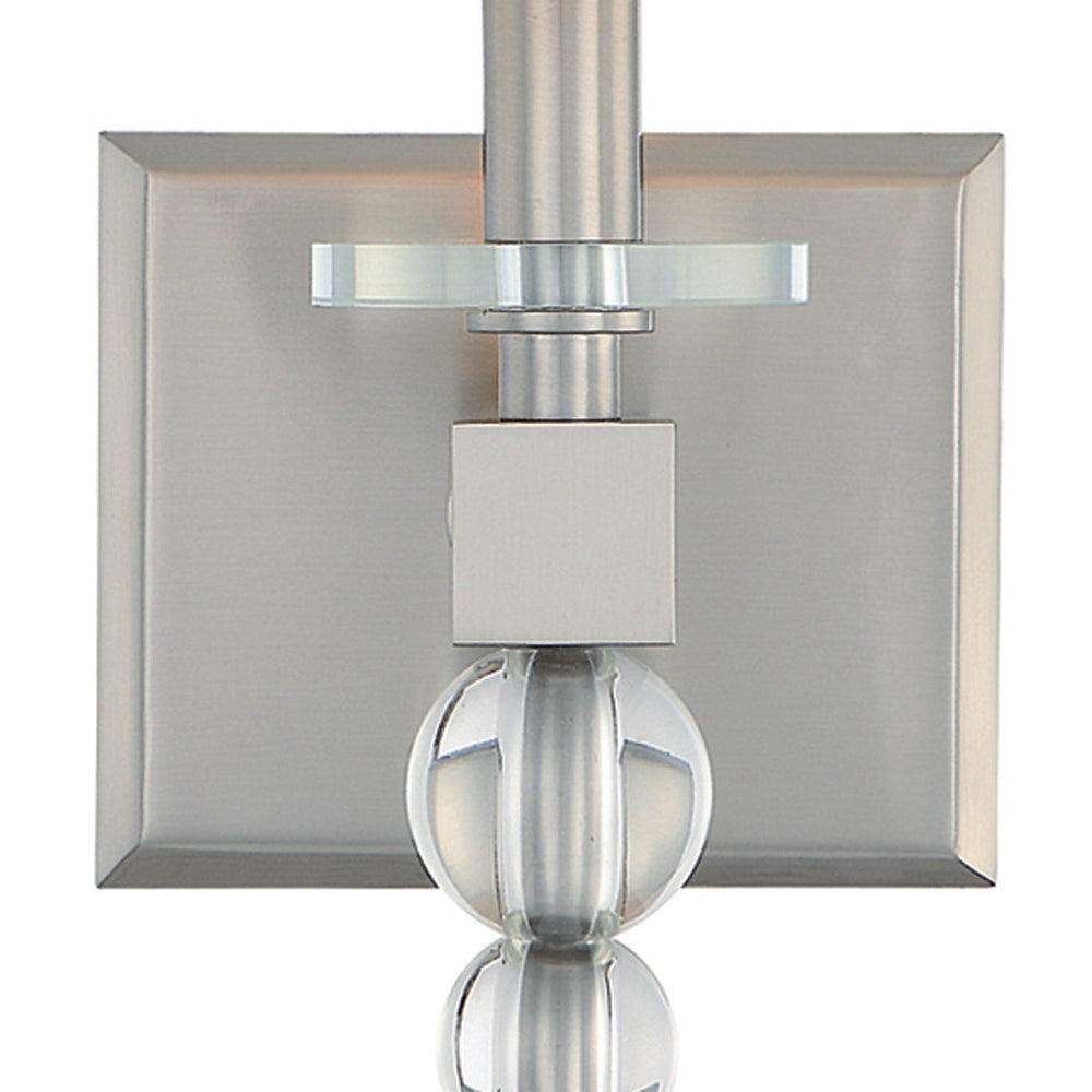 Clover 1 Light Brushed Nickel Sconce Crystorama