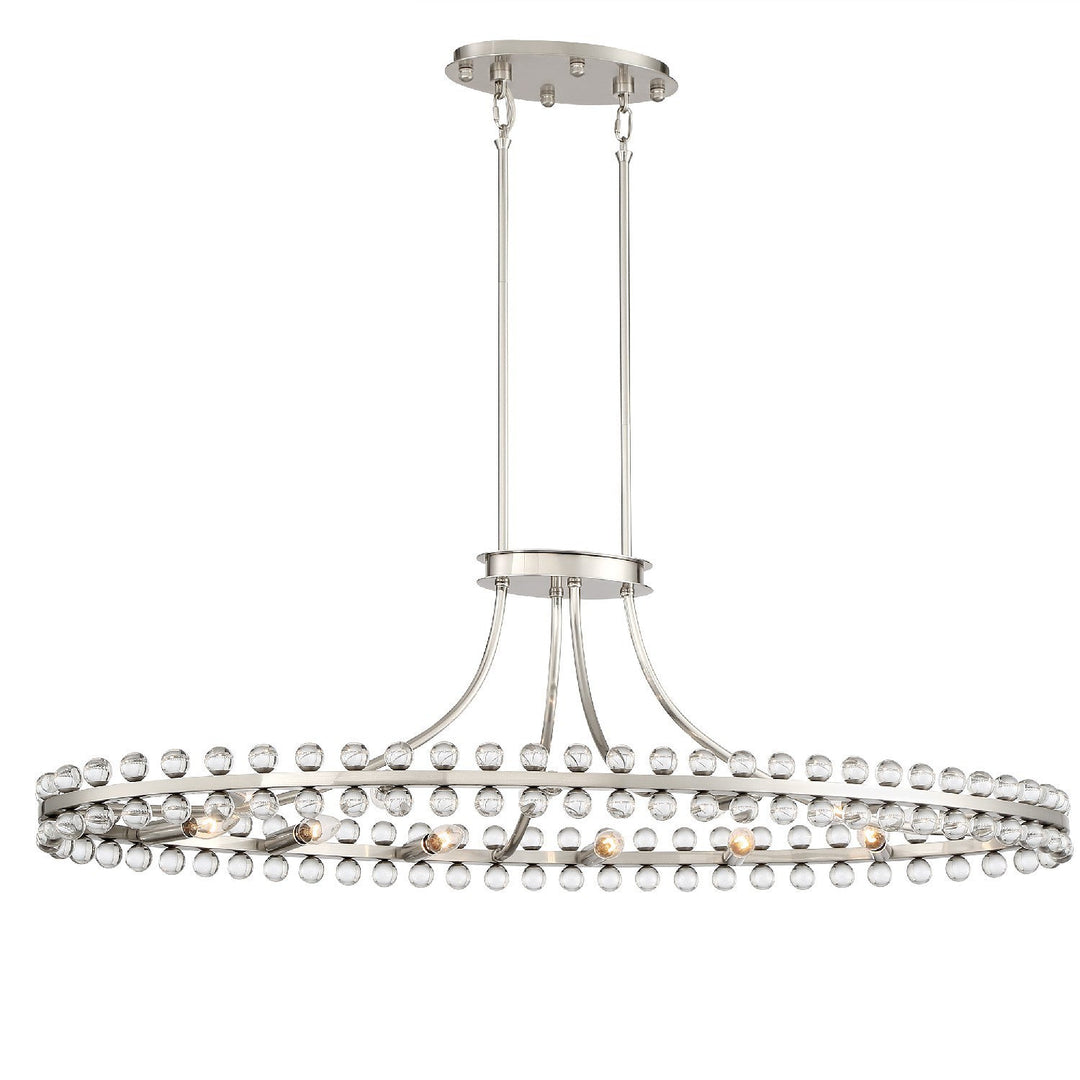 Clover 12 Light Brushed Nickel Chandelier Crystorama