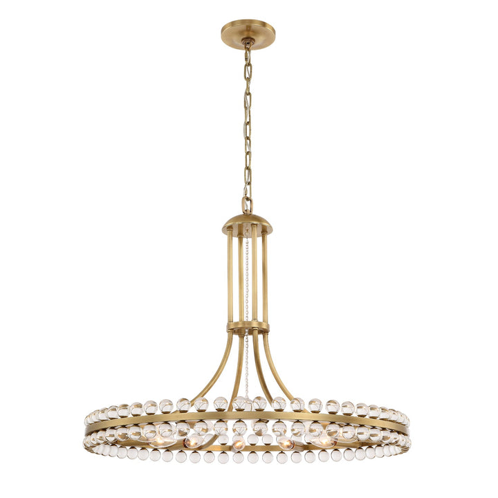 Clover 12 Light Aged Brass Chandelier Crystorama