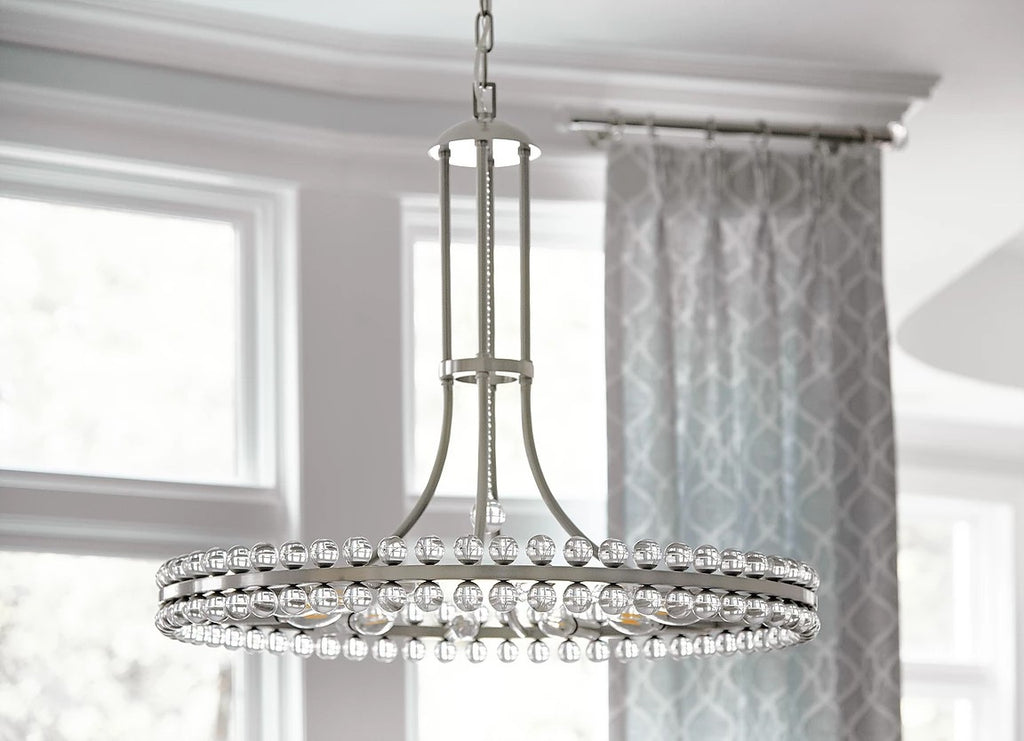 Clover 12 Light Brushed Nickel Chandelier Crystorama