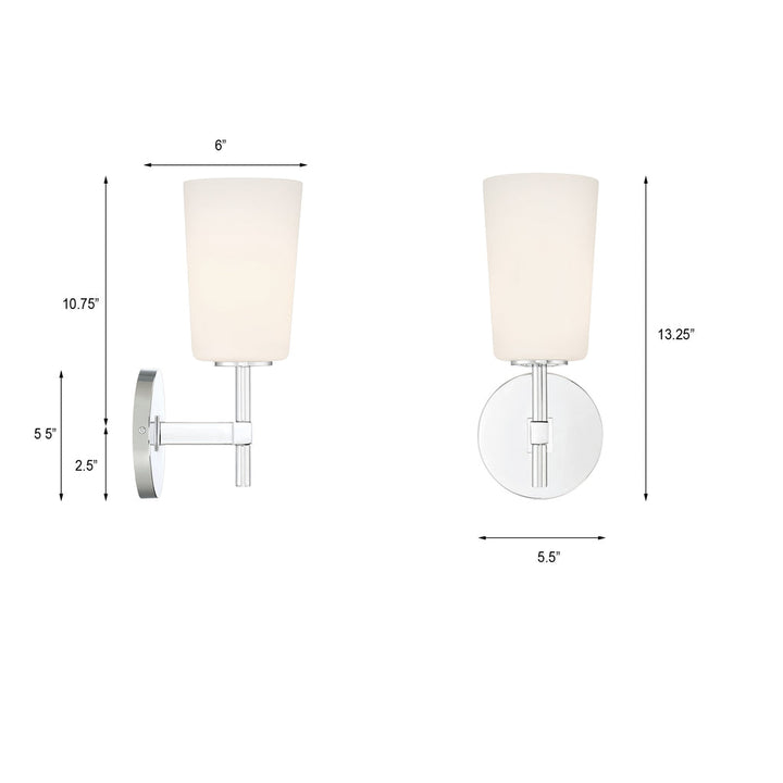 Crystorama Crystorama Colton 1 Light Polished Chrome Bathroom Vanity