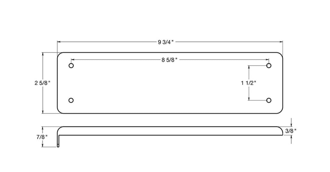 Solid Brass Extra Cover Plate (Polished Brass Finish)