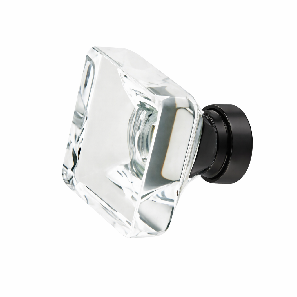 1 5/8 Inch Clear Crystal Glass Lido Cabinet & Furniture Knob