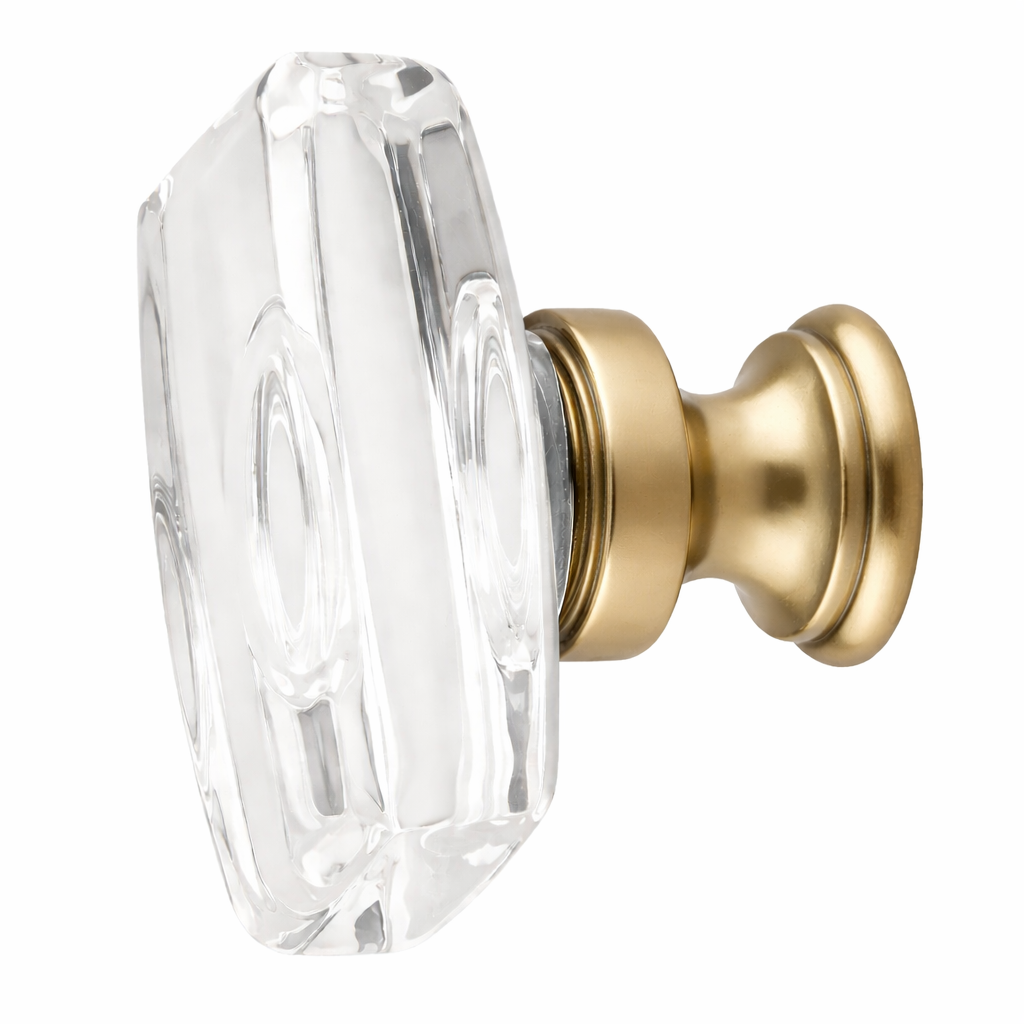 1 5/8 Inch Clear Crystal Glass Windsor Cabinet & Furniture Knob