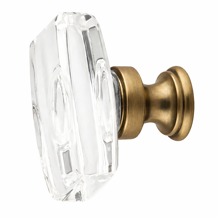 1 5/8 Inch Clear Crystal Glass Windsor Cabinet & Furniture Knob