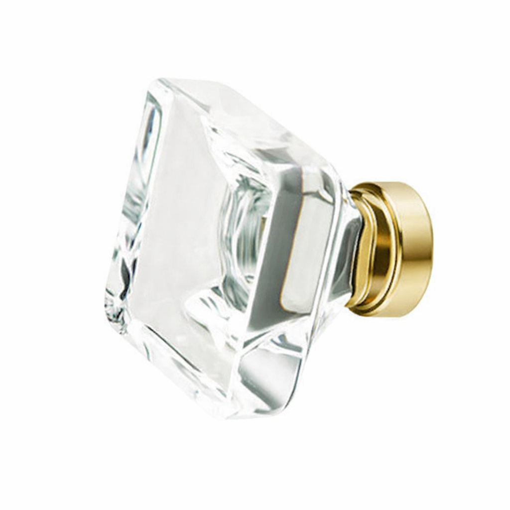 1 3/8 Inch Clear Crystal Glass Lido Cabinet & Furniture Knob
