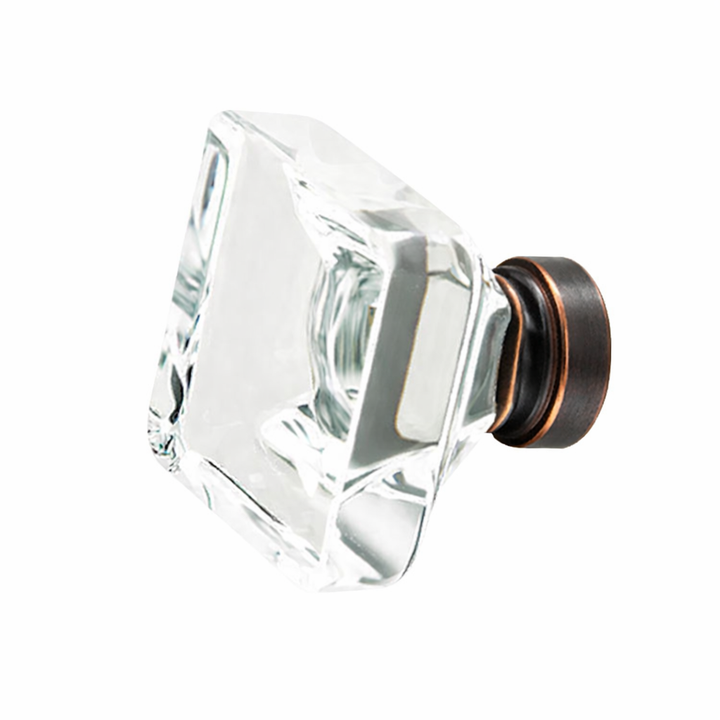 1 3/8 Inch Clear Crystal Glass Lido Cabinet & Furniture Knob
