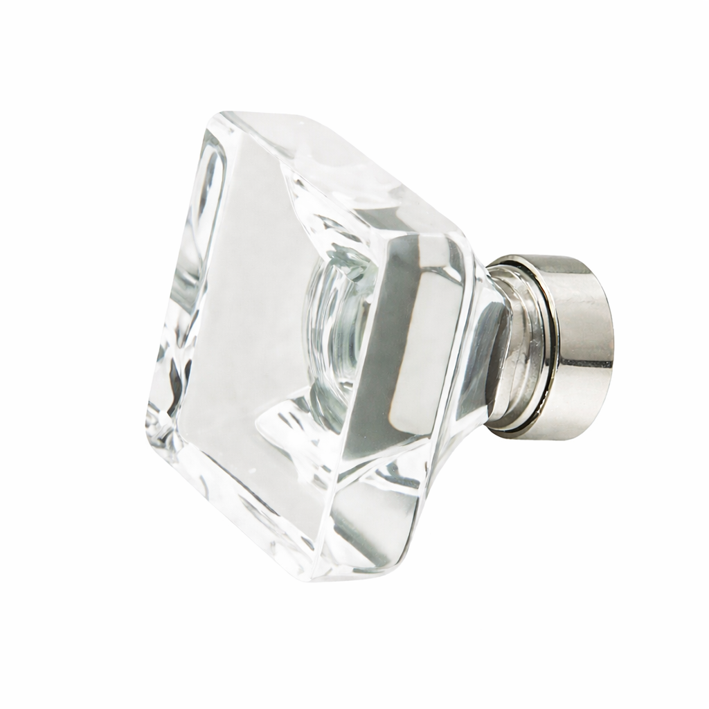 1 3/8 Inch Clear Crystal Glass Lido Cabinet & Furniture Knob