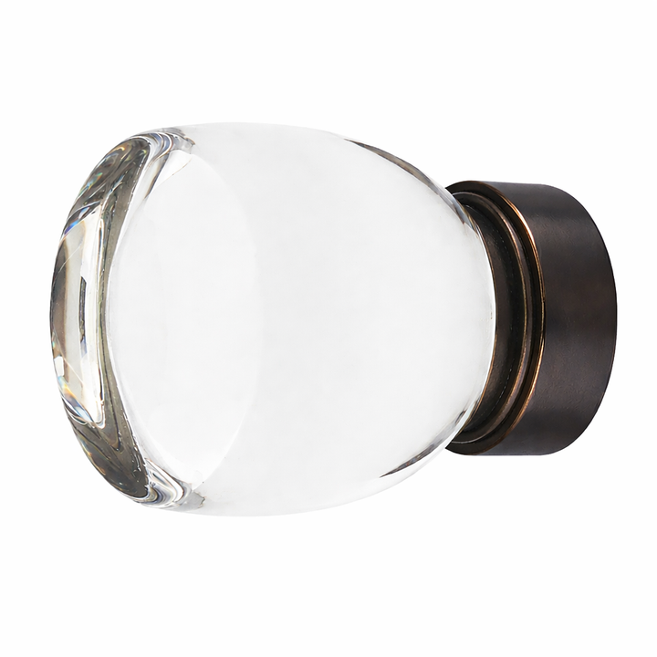 1 1/8 Inch Clear Crystal Glass Juneau Cabinet & Furniture Knob