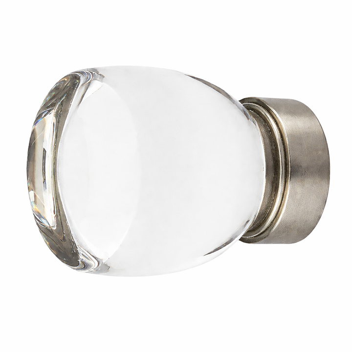 1 1/8 Inch Clear Crystal Glass Juneau Cabinet & Furniture Knob