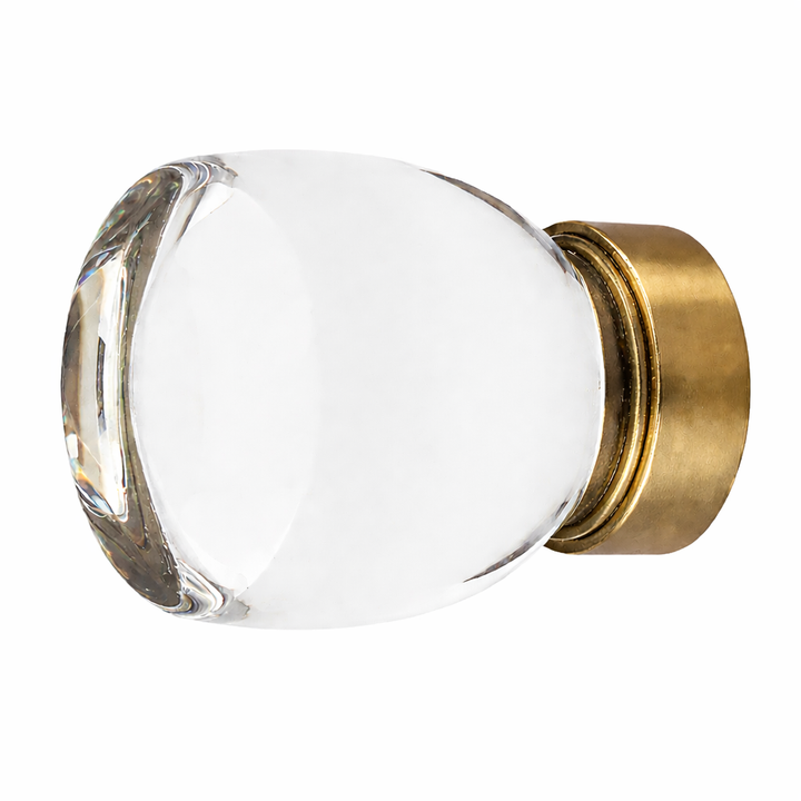 1 1/8 Inch Clear Crystal Glass Juneau Cabinet & Furniture Knob