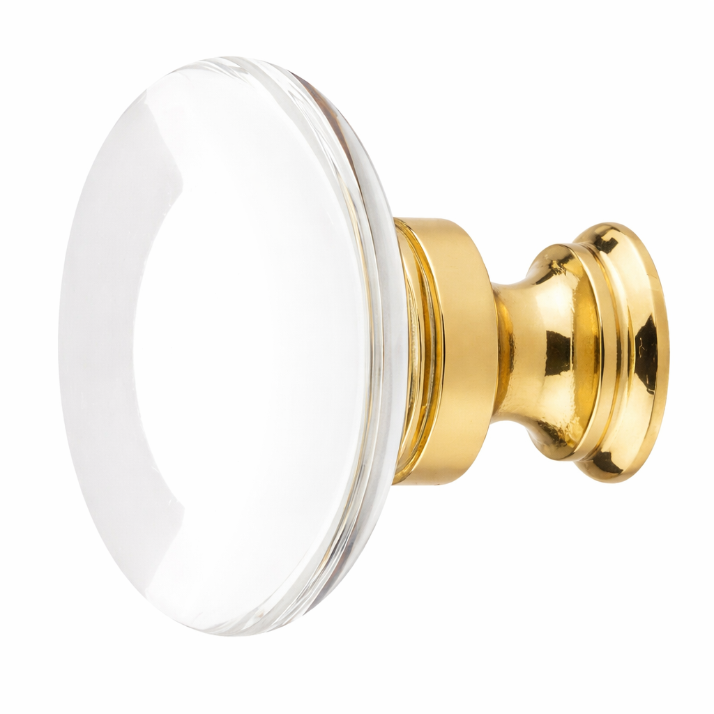 1 3/4 Inch Clear Crystal Glass Providence Cabinet & Furniture Knob