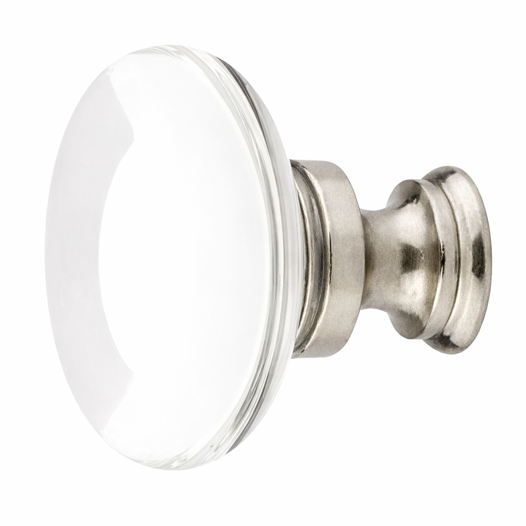 1 3/4 Inch Clear Crystal Glass Providence Cabinet & Furniture Knob