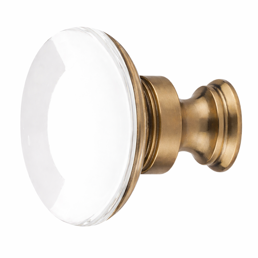 1 3/4 Inch Clear Crystal Glass Providence Cabinet & Furniture Knob