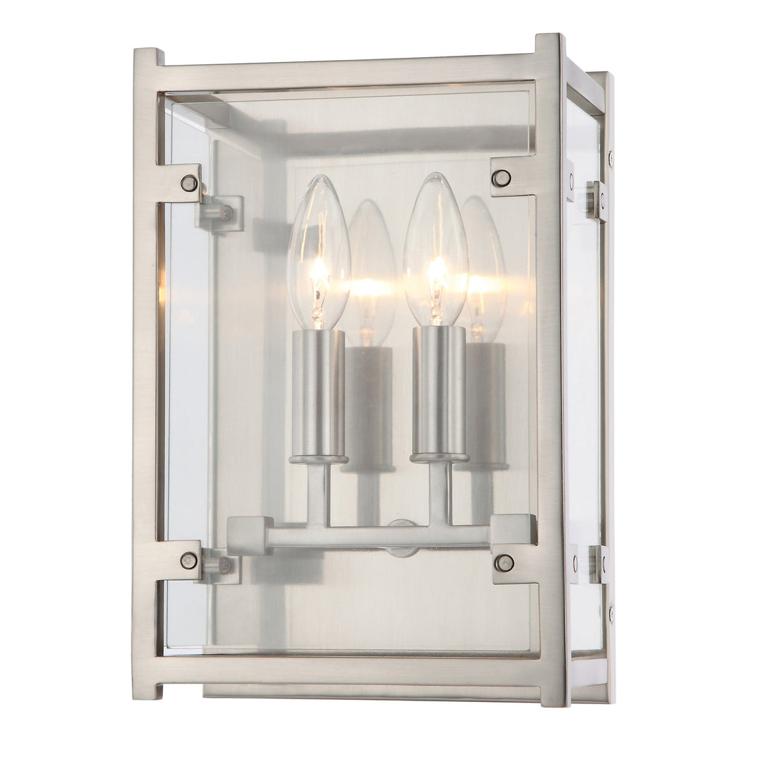 Danbury 2 Light Brushed Nickel Sconce Crystorama