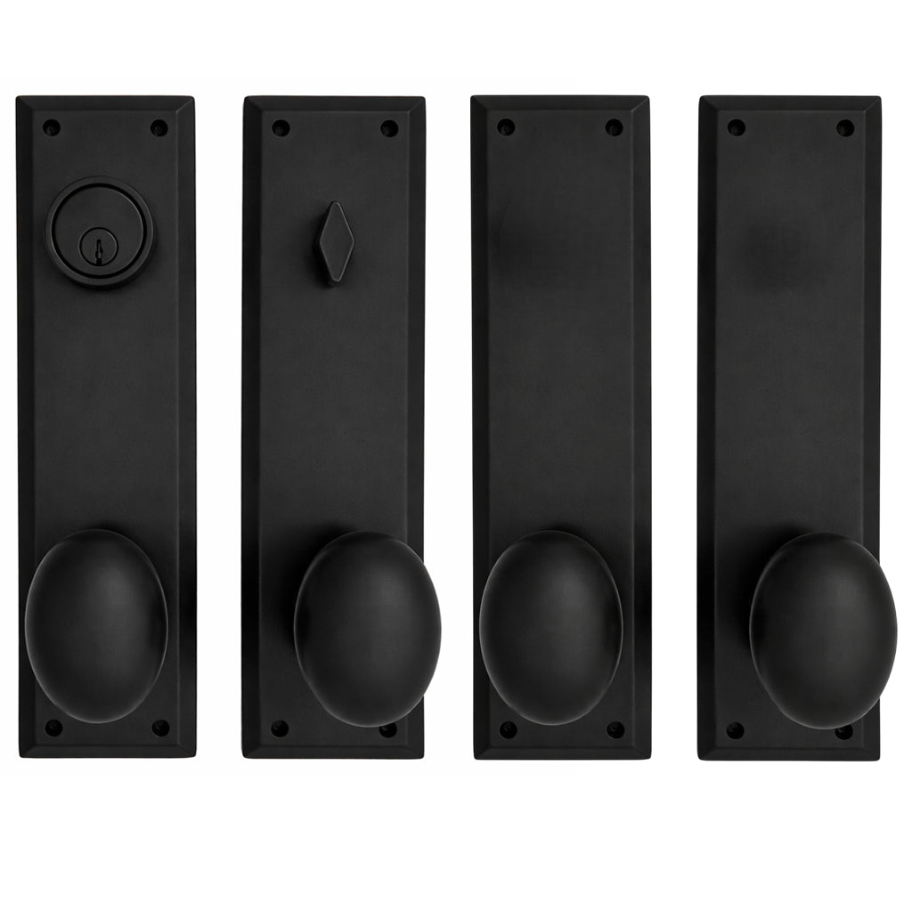 Quaker Style Double-Door Deadbolt Entryway Set (Several Knob & Finish Options)