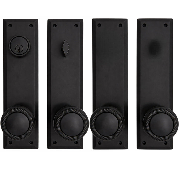Quaker Style Double-Door Deadbolt Entryway Set (Several Knob & Finish Options)