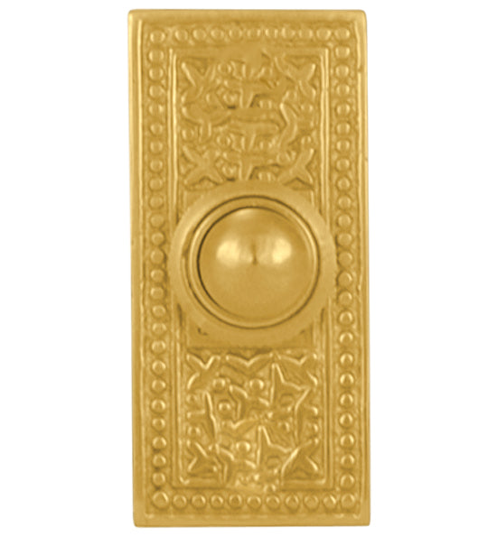 Solid Brass Rice Pattern Door Bell (Several Finishes Available)