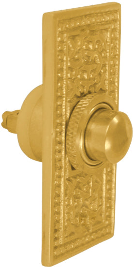 Solid Brass Rice Pattern Door Bell (Several Finishes Available)