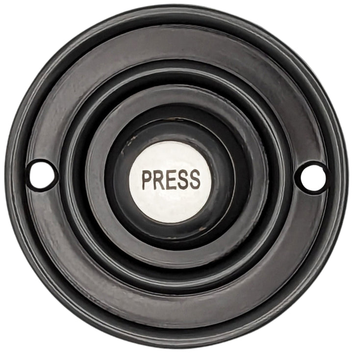 2 1/3 Inch Solid Brass Porcelain "Press" Doorbell Button (Several Finishes Available) COPPER MOUNTAIN HARDWARE