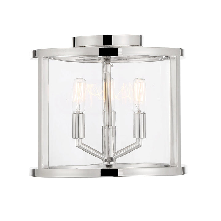 Crystorama Crystorama Libby Langdon Devon 3 Light Polished Nickel Semi Flush Mount