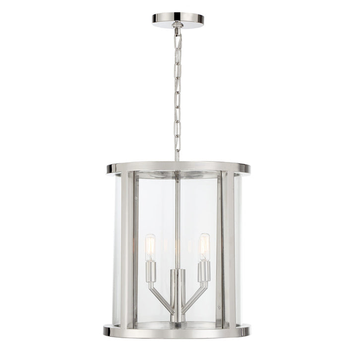 Libby Langdon Devon 4 Light Polished Nickel Mini Chandelier Crystorama