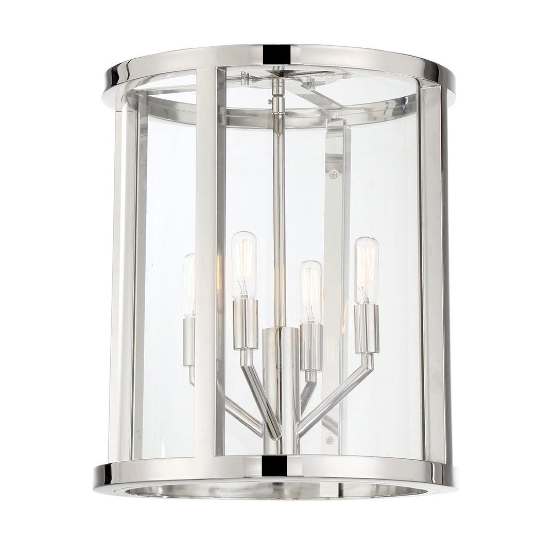 Crystorama Crystorama Libby Langdon Devon 4 Light Polished Nickel Semi Flush Mount