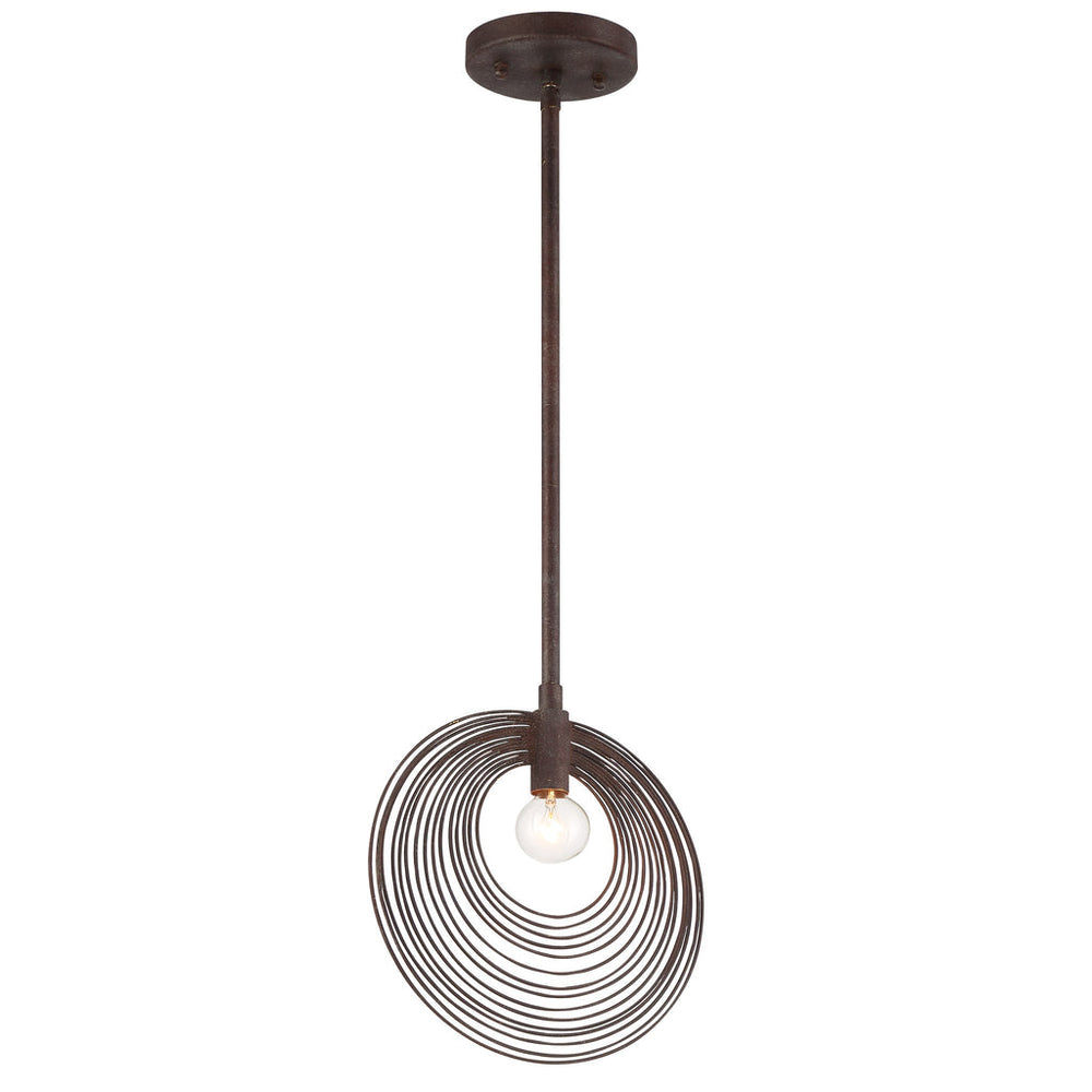 Doral 1 Light Forged Bronze Mini Pendant Crystorama