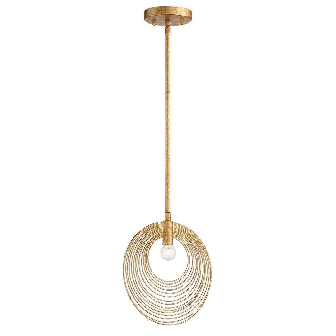 Doral 1 Light Renaissance Gold Mini Pendant Crystorama