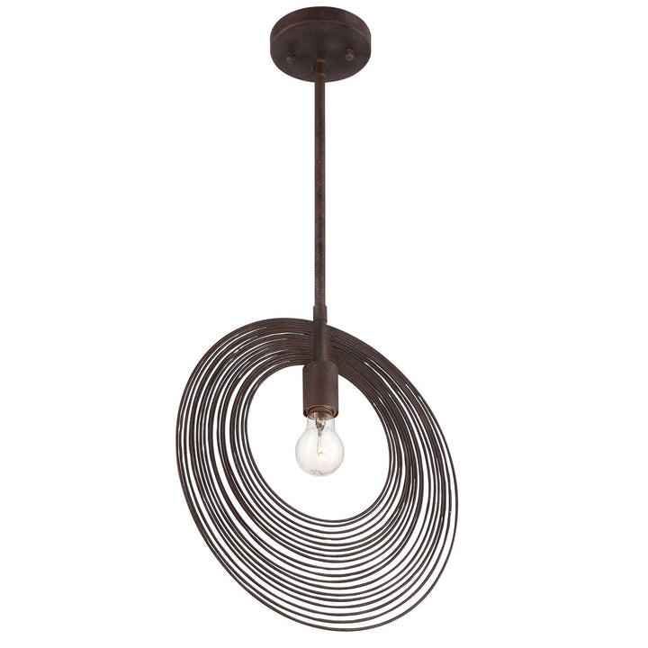 Doral 1 Light Forged Bronze Pendant Crystorama