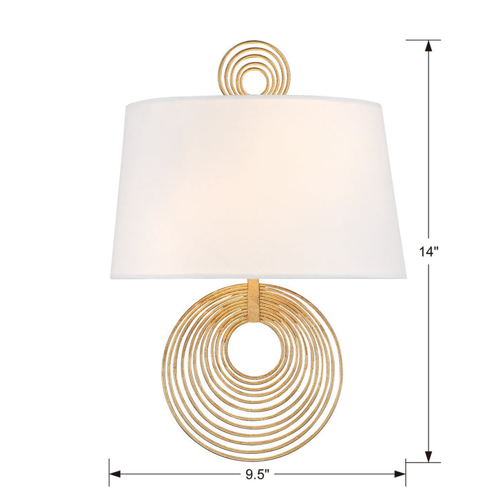 Doral 2 Light Renaissance Gold Sconce Crystorama